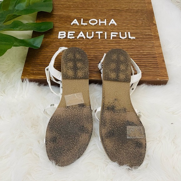 Wild Diva White and Silver Studded Sandals - Picture 5 of 5